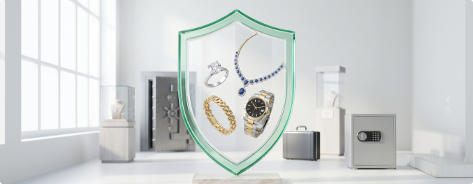 Jewellers block protects the trade shield graphic